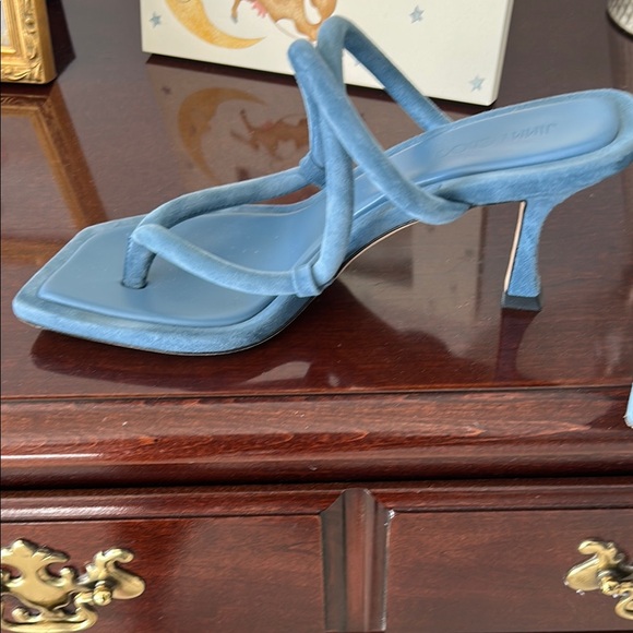 Jimmy Choo Blue Sandals with Square Toe Design - Picture 2 of 6